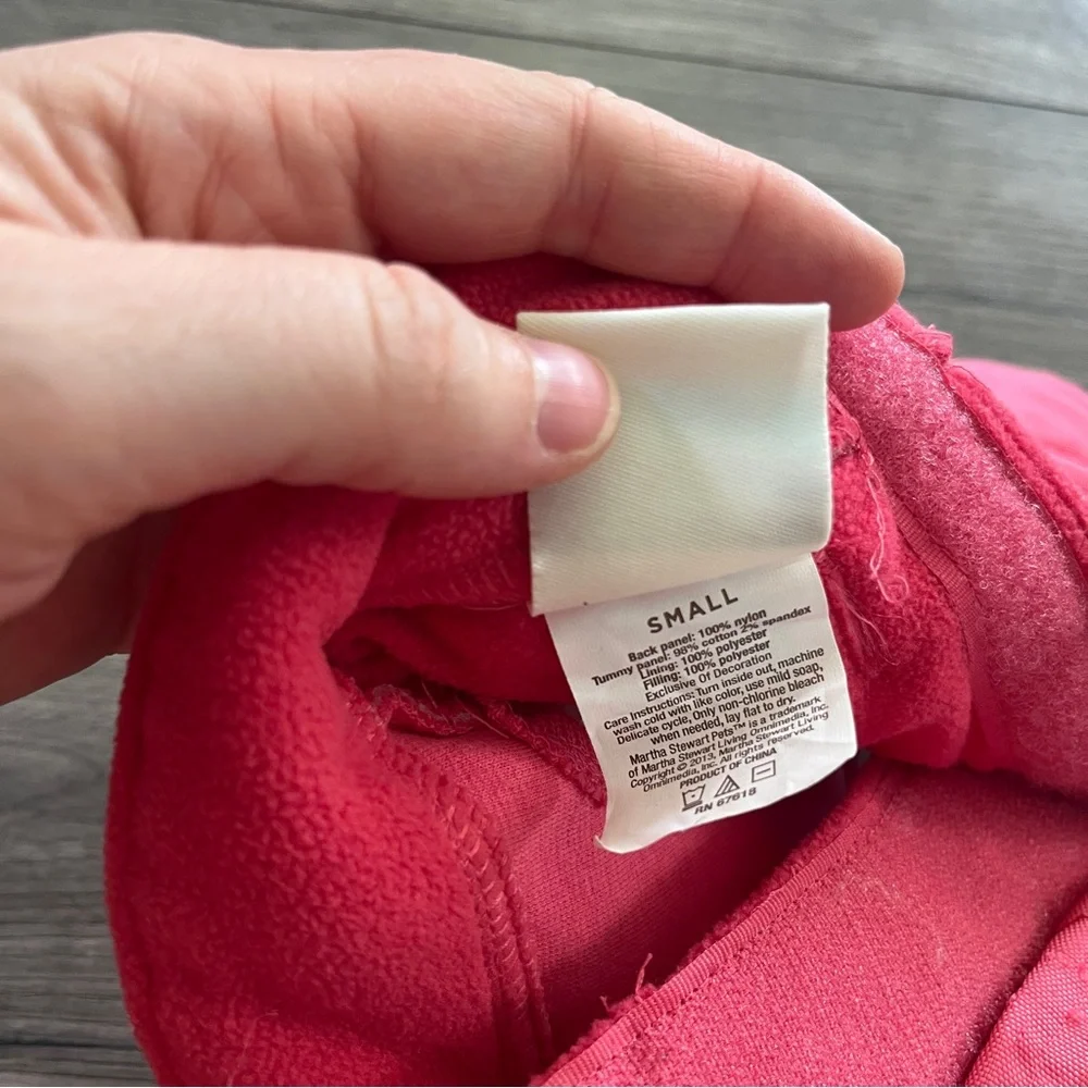 Martha Stewart Pets Quilted Pink Dog Jacket Fleece Lined Size Small